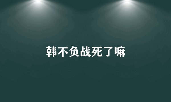 韩不负战死了嘛