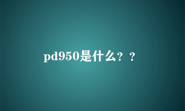 pd950是什么？？