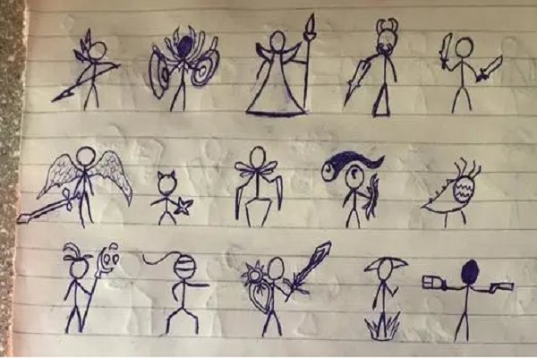 火柴人拿刀帅气怎么画