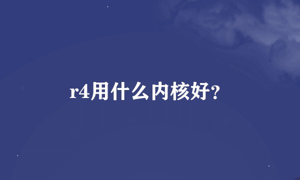 r4用什么内核好？
