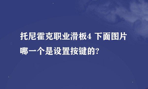托尼霍克职业滑板4 下面图片哪一个是设置按键的?