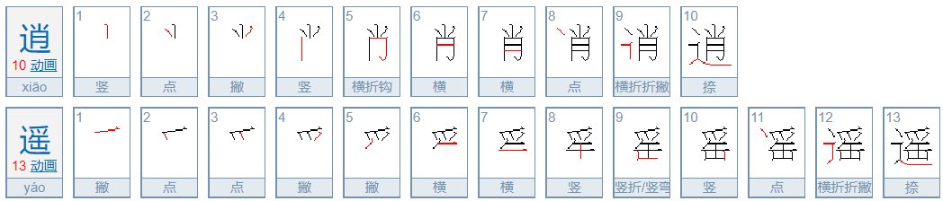 什么是逍遥怎么写？