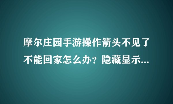 摩尔庄园手游操作箭头不见了不能回家怎么办？隐藏显示操作界面按钮方法