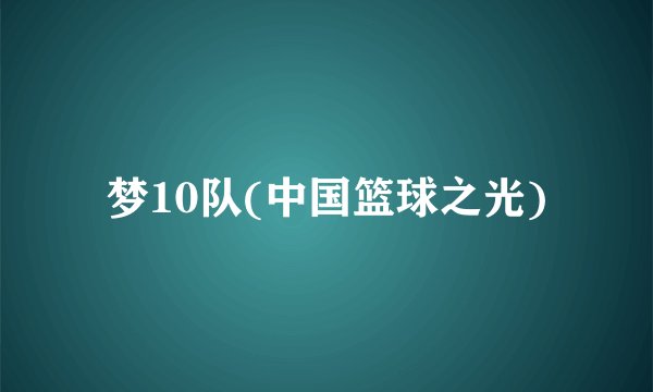 梦10队(中国篮球之光)