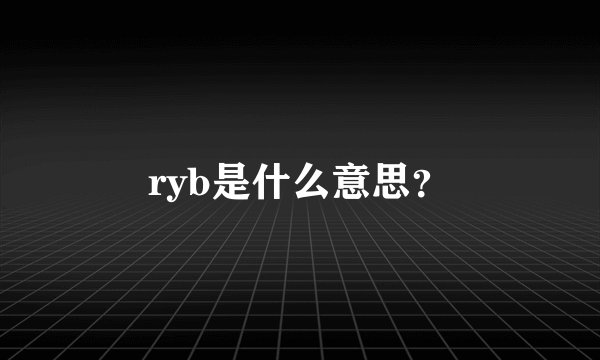 ryb是什么意思？