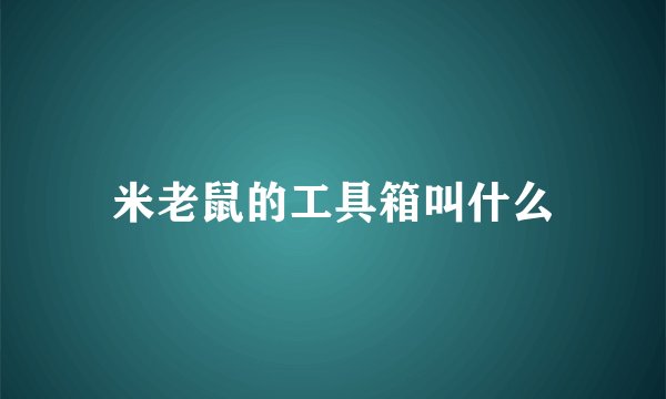 米老鼠的工具箱叫什么
