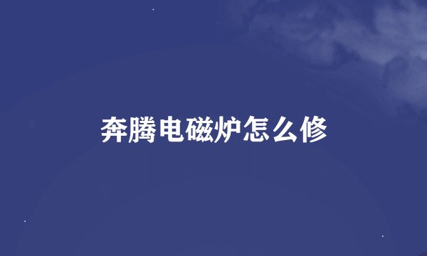 奔腾电磁炉怎么修