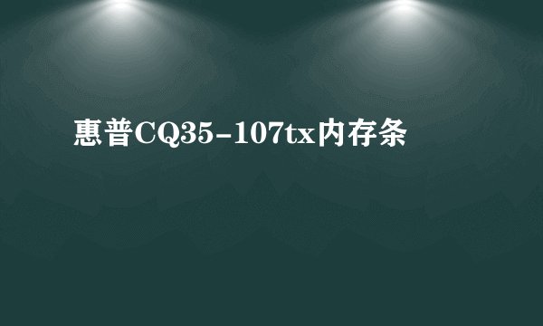 惠普CQ35-107tx内存条