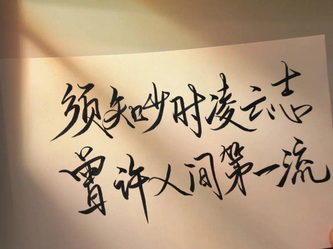 须知少时凌云志，曾许人间第一流。这说的什么意思呀？