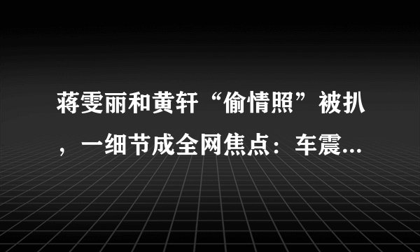 蒋雯丽和黄轩“偷情照”被扒，一细节成全网焦点：车震门12年后的她
