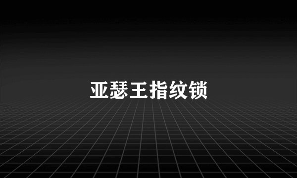 亚瑟王指纹锁