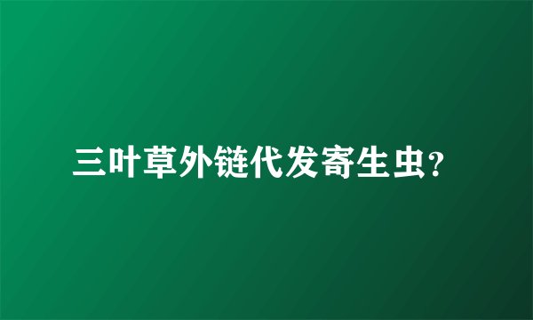 三叶草外链代发寄生虫？