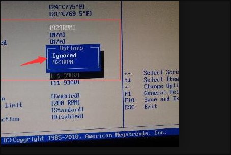 如何设置bios的cpu风扇转速？