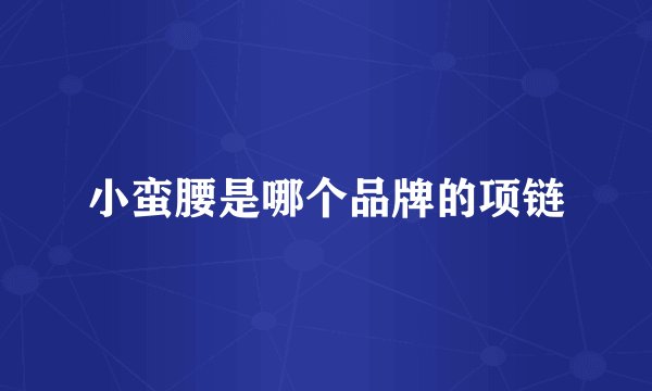 小蛮腰是哪个品牌的项链