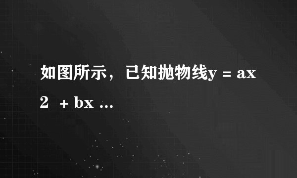 如图所示，已知抛物线y = ax 2  + bx + c(a≠0)的顶点为 Q(2，- 1)，且与y轴交于点 C(0，3)，与x轴交于A