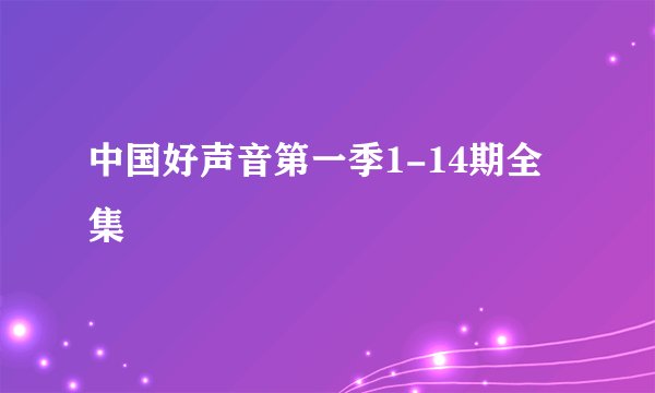 中国好声音第一季1-14期全集