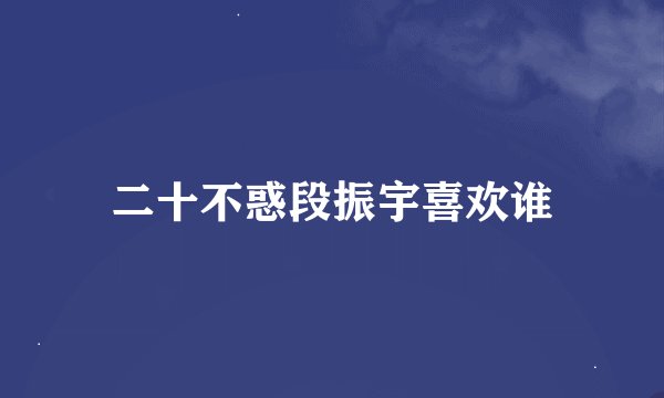 二十不惑段振宇喜欢谁