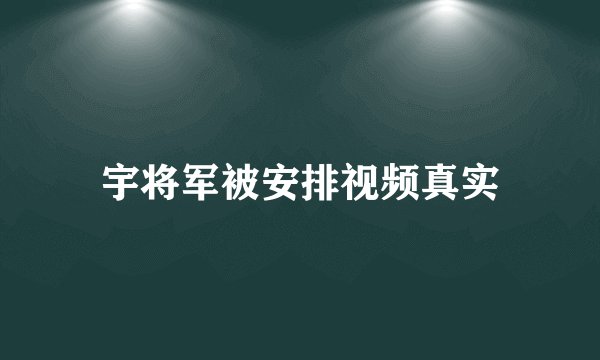 宇将军被安排视频真实