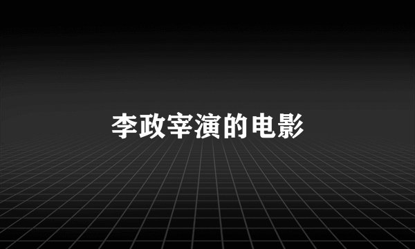 李政宰演的电影