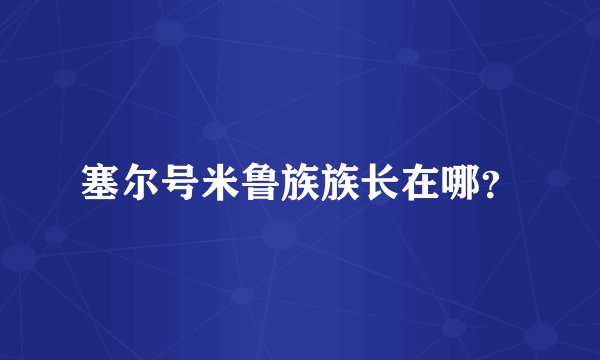 塞尔号米鲁族族长在哪？