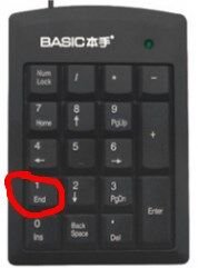 numpad1什么意思？