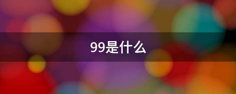 99是什么