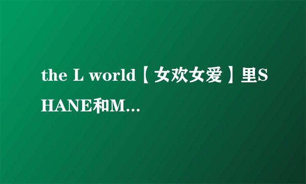 the L world【女欢女爱】里SHANE和MARINA的扮演者