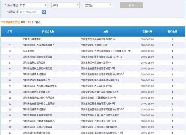 怎样查找火车票代售点的详细地址？