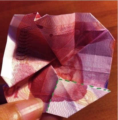 人民币怎么折玫瑰花？