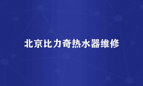 北京比力奇热水器维修