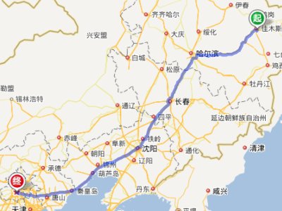 佳木斯到北京多少公里