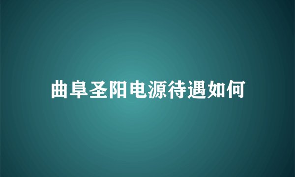曲阜圣阳电源待遇如何