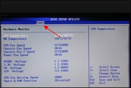 如何设置bios的cpu风扇转速？