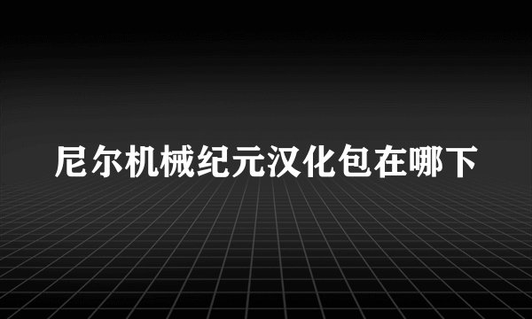 尼尔机械纪元汉化包在哪下
