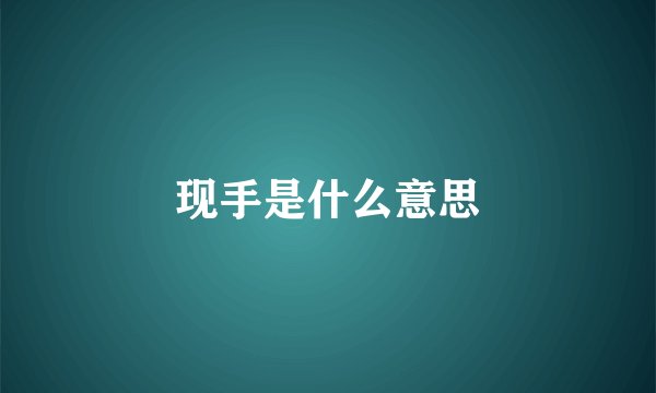 现手是什么意思