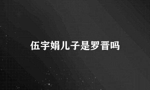 伍宇娟儿子是罗晋吗
