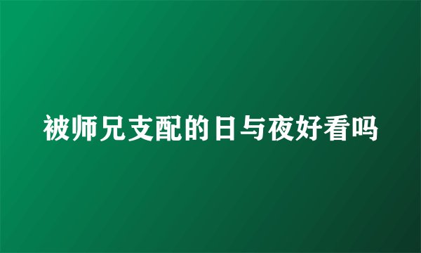 被师兄支配的日与夜好看吗