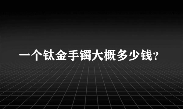 一个钛金手镯大概多少钱？