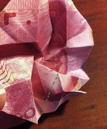 人民币怎么折玫瑰花？