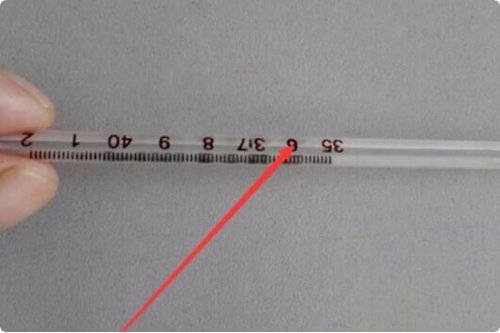 温度计怎么看水银线图片 看不懂