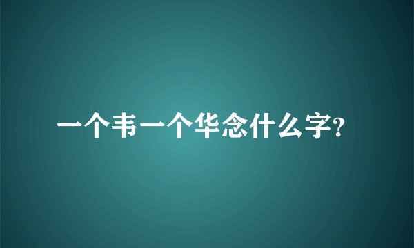 一个韦一个华念什么字？
