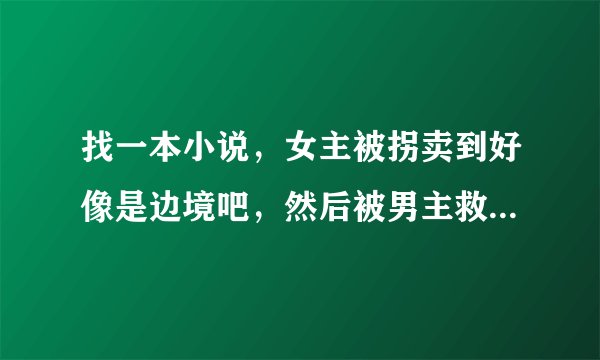 找一本小说，女主被拐卖到好像是边境吧，然后被男主救了男主找了一个黑人女人照顾女主来着？