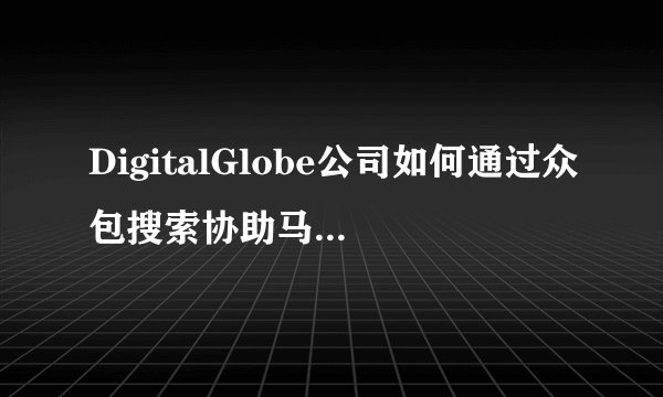 DigitalGlobe公司如何通过众包搜索协助马航失联航班的调查？