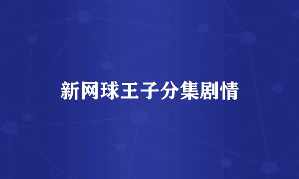 新网球王子分集剧情