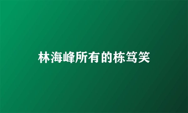 林海峰所有的栋笃笑