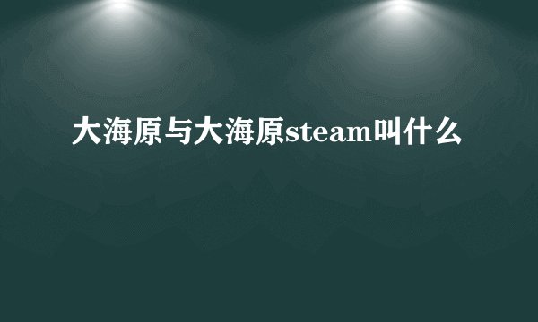 大海原与大海原steam叫什么