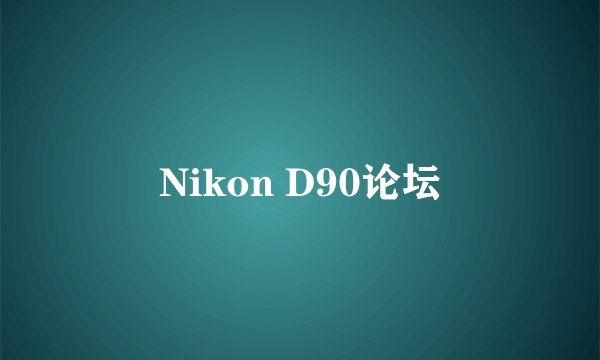 Nikon D90论坛