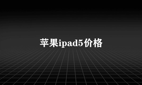 苹果ipad5价格