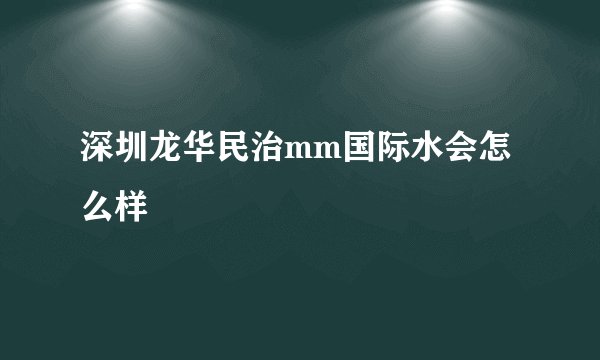 深圳龙华民治mm国际水会怎么样