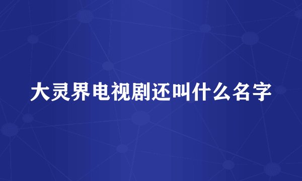 大灵界电视剧还叫什么名字